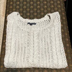 American Eagle Outfitters Gray Cable Knit Sweater